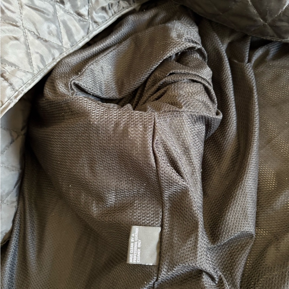 Unik Distressed Gray Leather Bomber Motorcycle Jacket men Sz L - Picture 14 of 16